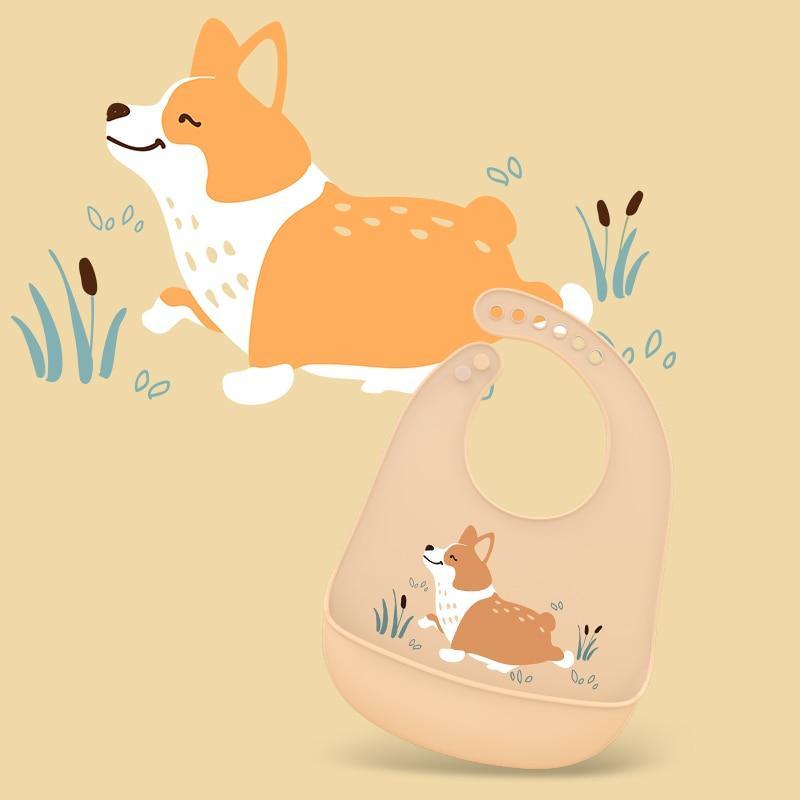 Adjustable Oil-proof  Food Grade Silicone Drool bib Soft And Comfortable Saliva Towel Lunch Baby Bib For Babies and Kids