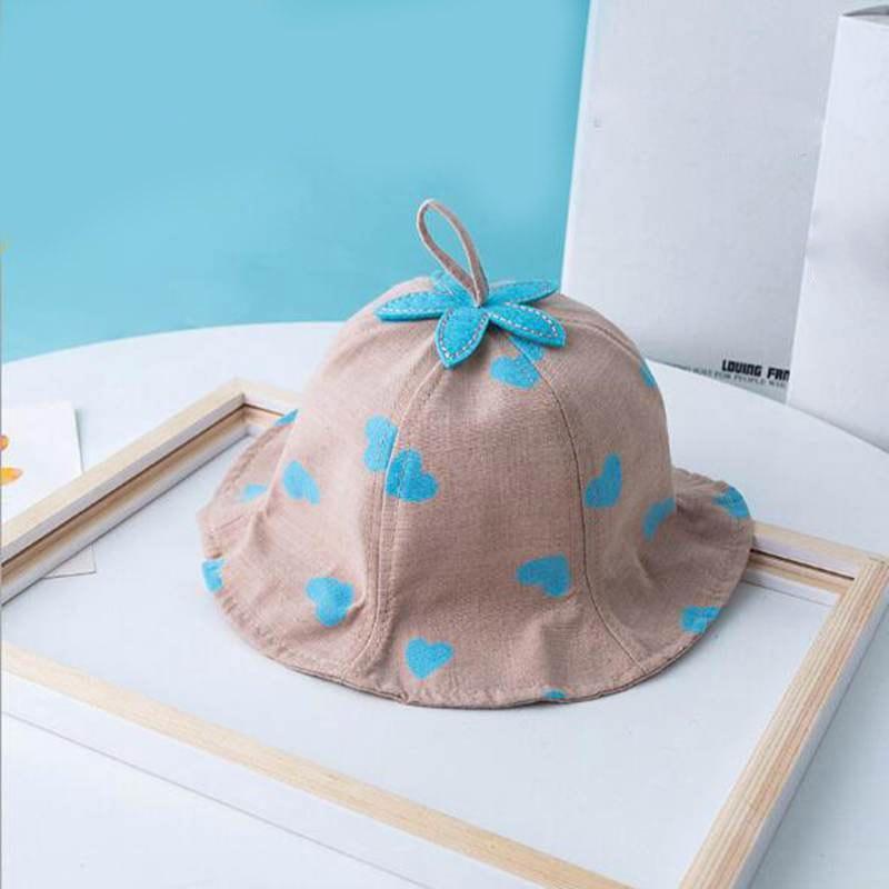 Lovely Baby Hat Soft Cotton Bucket Hat For Baby Boys and Girls Cartoon Bear Star Prints Cap Kids Fishing Hat