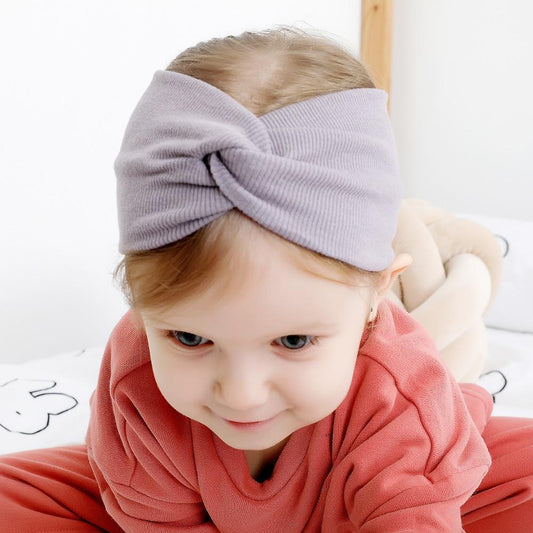 Modern New Trend Girls Winter Autumn Headband Twisted Knotted Soft Elastic Baby Girl Soft Elastic Turban Headband For Girls