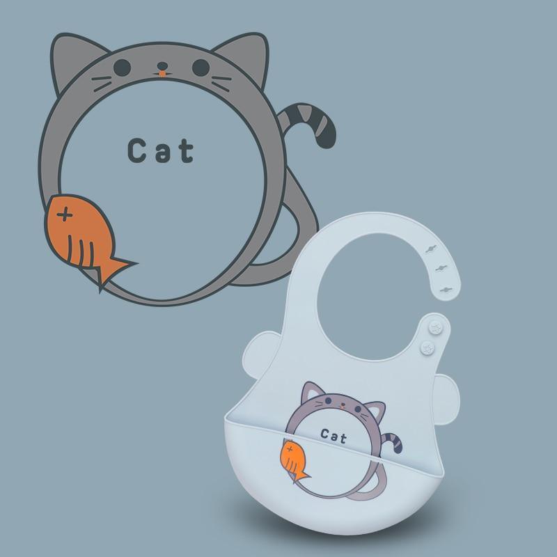 Adjustable Oil-proof  Food Grade Silicone Drool bib Soft And Comfortable Saliva Towel Lunch Baby Bib For Babies and Kids