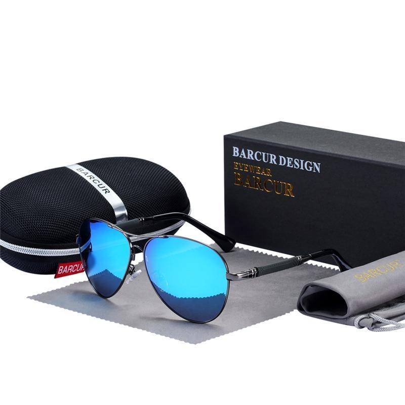 High Quality TR90 Luxury Modern Men Polarized Sunglasses In Aviation Pilot Famous Style with  UV400 Protection and Miror Glasses