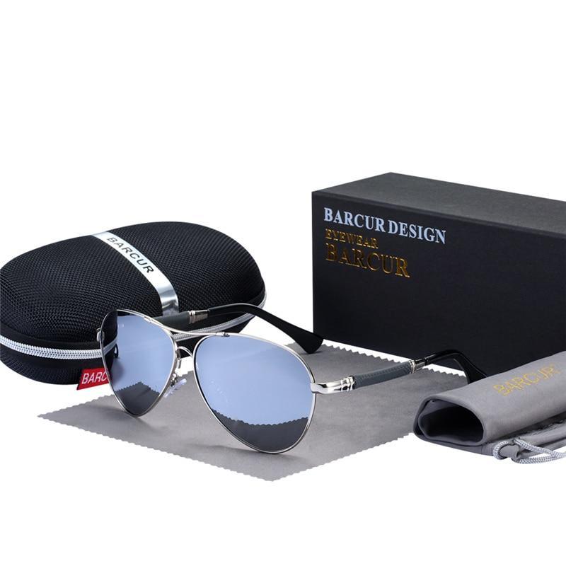High Quality TR90 Luxury Modern Men Polarized Sunglasses In Aviation Pilot Famous Style with  UV400 Protection and Miror Glasses