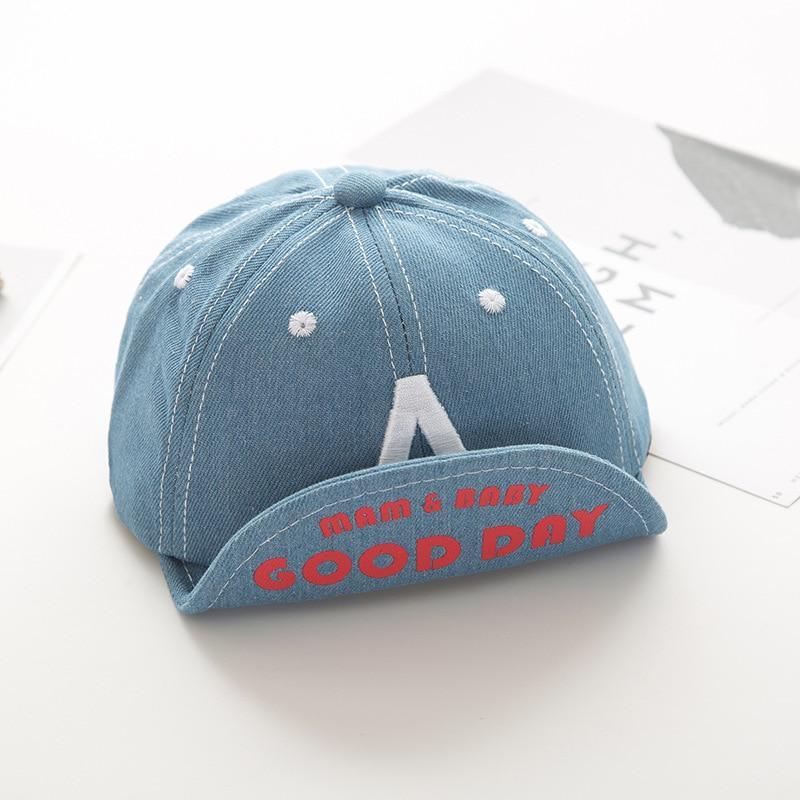 Cotton Baby Adjustable Letter Baseball Caps For Boys & Girl Hats Children Snapback Hip-Hop Sun Hat In Modern Style