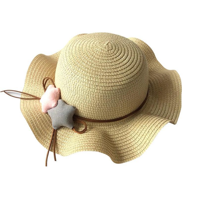 Girls Hats Children Raw Edge Straw Hat For Girls Kids Sun Cap Girls  Hat Baby Beach Caps In leegant Modern Design