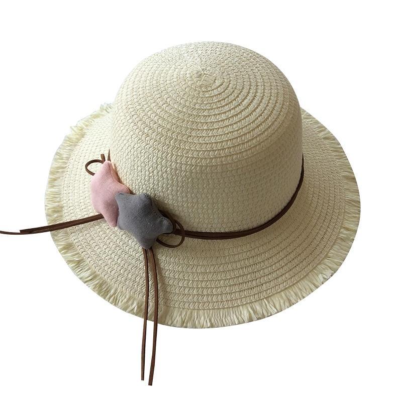 Girls Hats Children Raw Edge Straw Hat For Girls Kids Sun Cap Girls  Hat Baby Beach Caps In leegant Modern Design