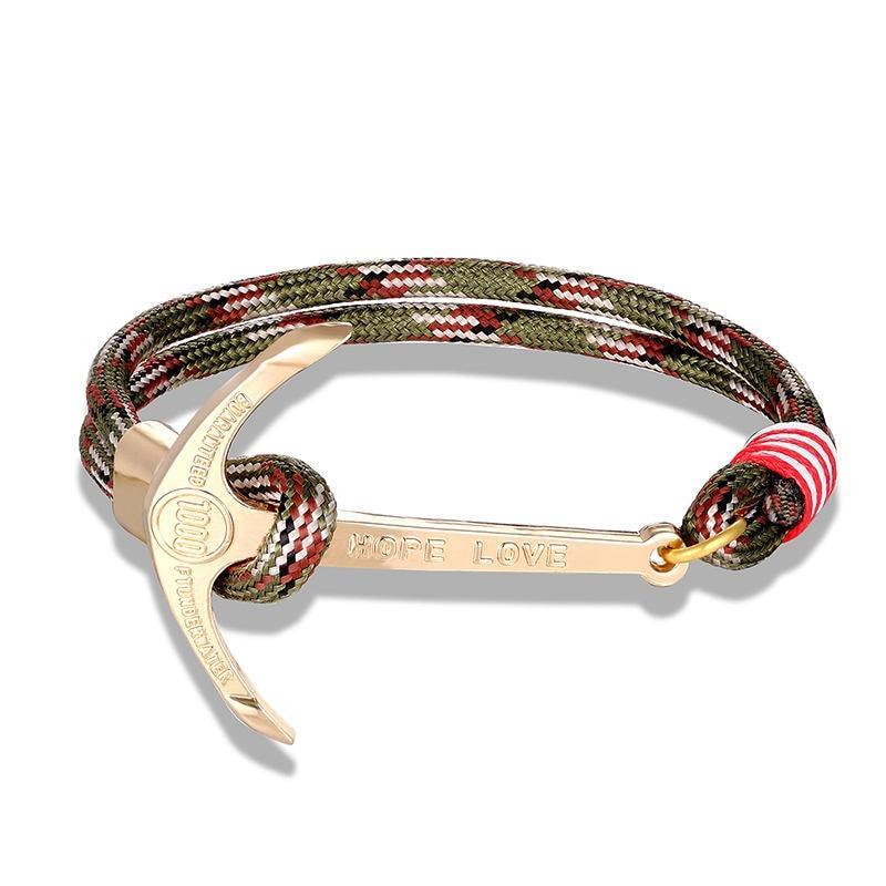 High Quality Elegant Anchor Bracelet Luxury Charm Nautical Survival Rope Amazing Chain Bracelet For Great Men And Women Friends Gift Charm Chain Jewelry