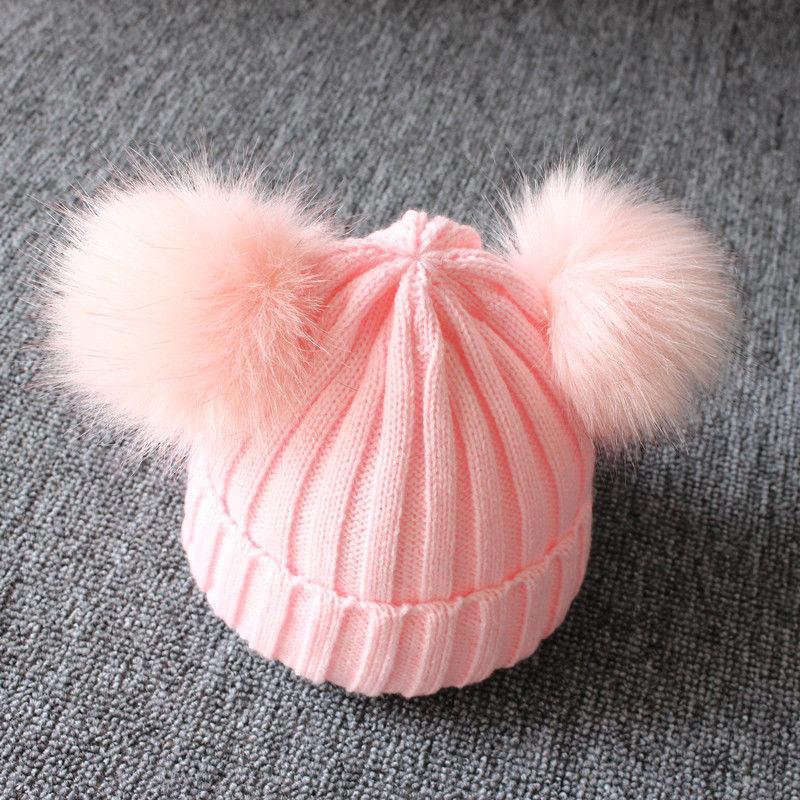 Newborn Baby Kids Girls Winter Warm Knit Hat Ball Beanie Cap  Design