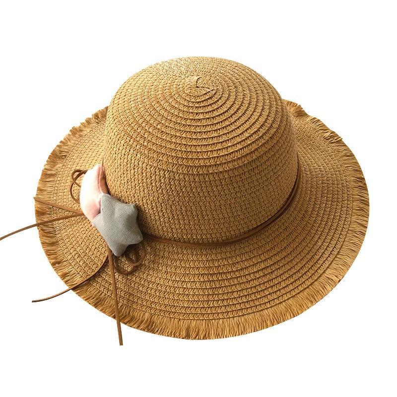 Girls Hats Children Raw Edge Straw Hat For Girls Kids Sun Cap Girls  Hat Baby Beach Caps In leegant Modern Design