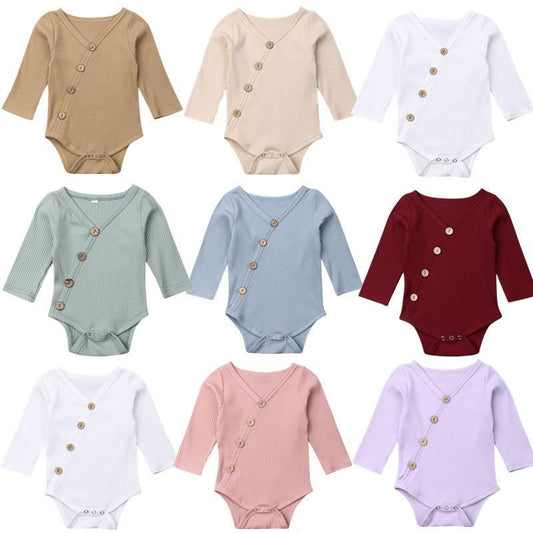 Modern Handmade Elegant Baby Boy and Girl Toddler Newborn Long Sleeve Romper Jumpsuit Outfit For Kids