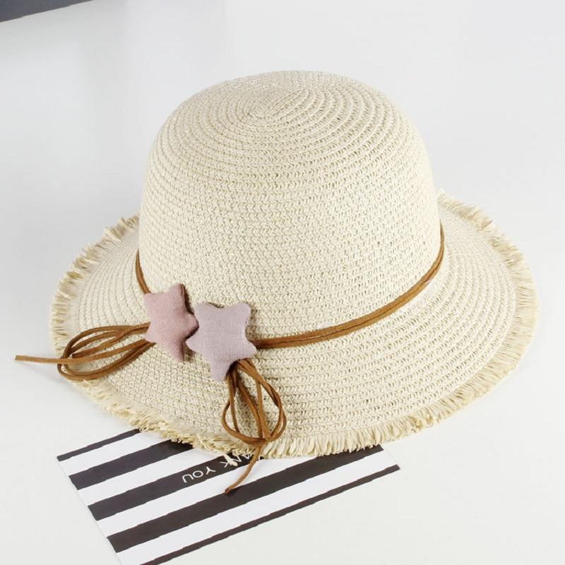 Girls Hats Children Raw Edge Straw Hat For Girls Kids Sun Cap Girls  Hat Baby Beach Caps In leegant Modern Design