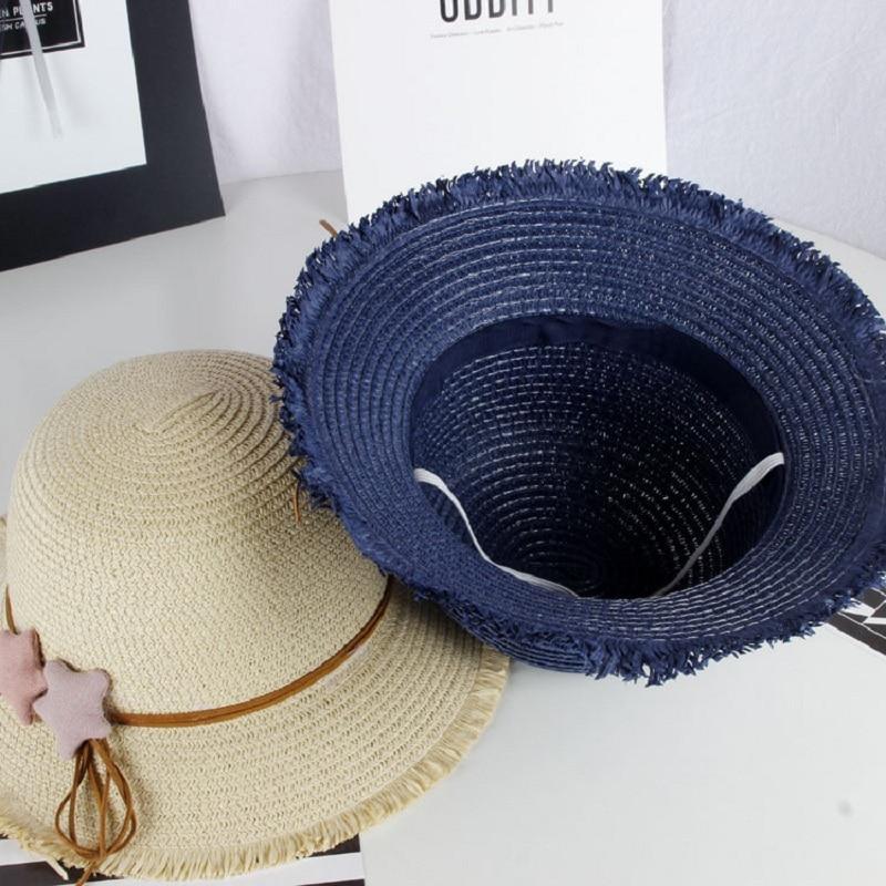 Girls Hats Children Raw Edge Straw Hat For Girls Kids Sun Cap Girls  Hat Baby Beach Caps In leegant Modern Design