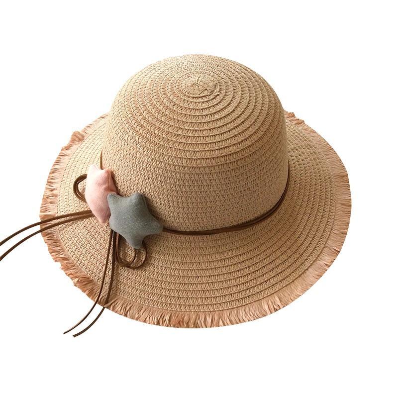 Girls Hats Children Raw Edge Straw Hat For Girls Kids Sun Cap Girls  Hat Baby Beach Caps In leegant Modern Design