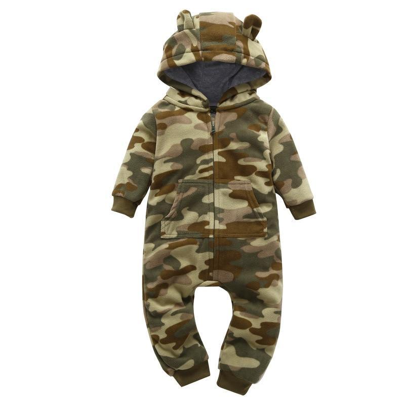 Modern Colorful Interesting Newborn Baby Unisex Warm Clothing Long Sleeved Cotton Romper For Kids