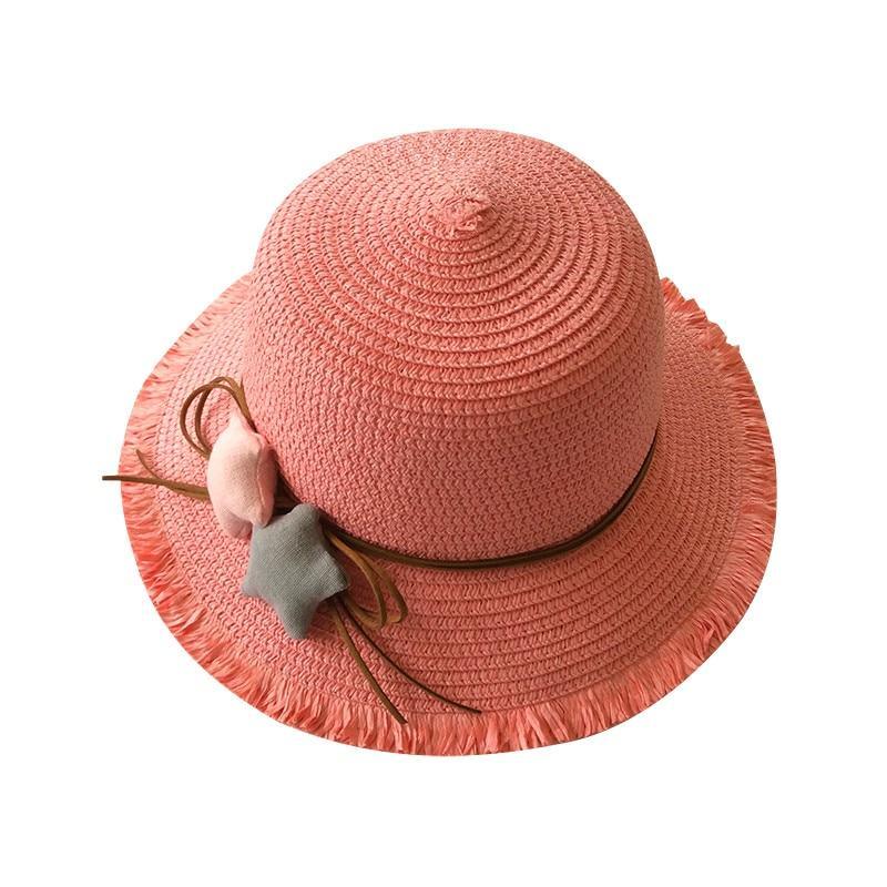Girls Hats Children Raw Edge Straw Hat For Girls Kids Sun Cap Girls  Hat Baby Beach Caps In leegant Modern Design