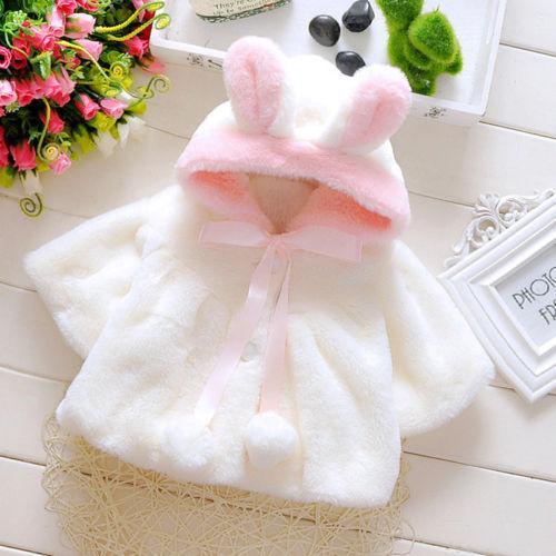 Newborn Baby Girls Fur Winter Warm Coat Cloak Jacket For Girls In With Cozy and Warm Material