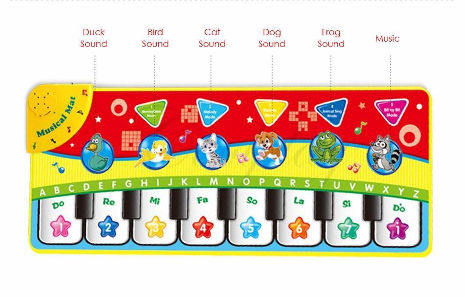 Trend Baby Piano Mats Music Carpets Children Touch Play Game Musical Carpet Mat Educational Toys  Electronic Toy For Kids