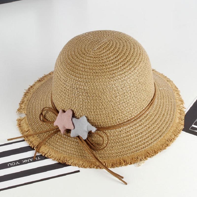 Girls Hats Children Raw Edge Straw Hat For Girls Kids Sun Cap Girls  Hat Baby Beach Caps In leegant Modern Design