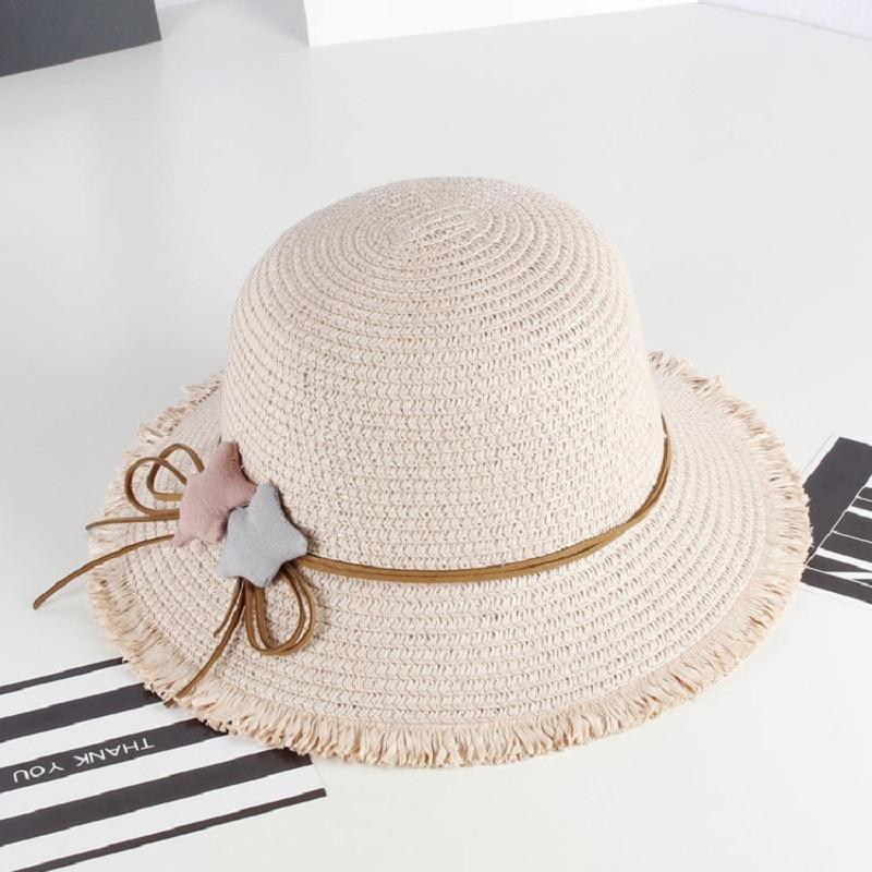 Girls Hats Children Raw Edge Straw Hat For Girls Kids Sun Cap Girls  Hat Baby Beach Caps In leegant Modern Design