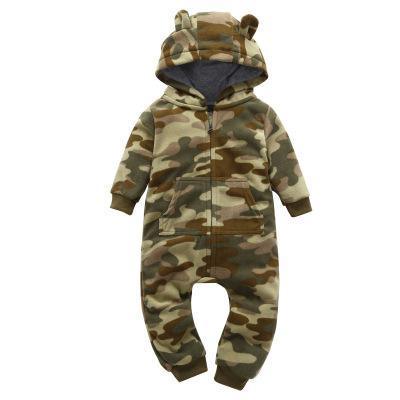 Modern Colorful Interesting Newborn Baby Unisex Warm Clothing Long Sleeved Cotton Romper For Kids