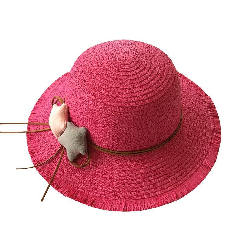 Girls Hats Children Raw Edge Straw Hat For Girls Kids Sun Cap Girls  Hat Baby Beach Caps In leegant Modern Design