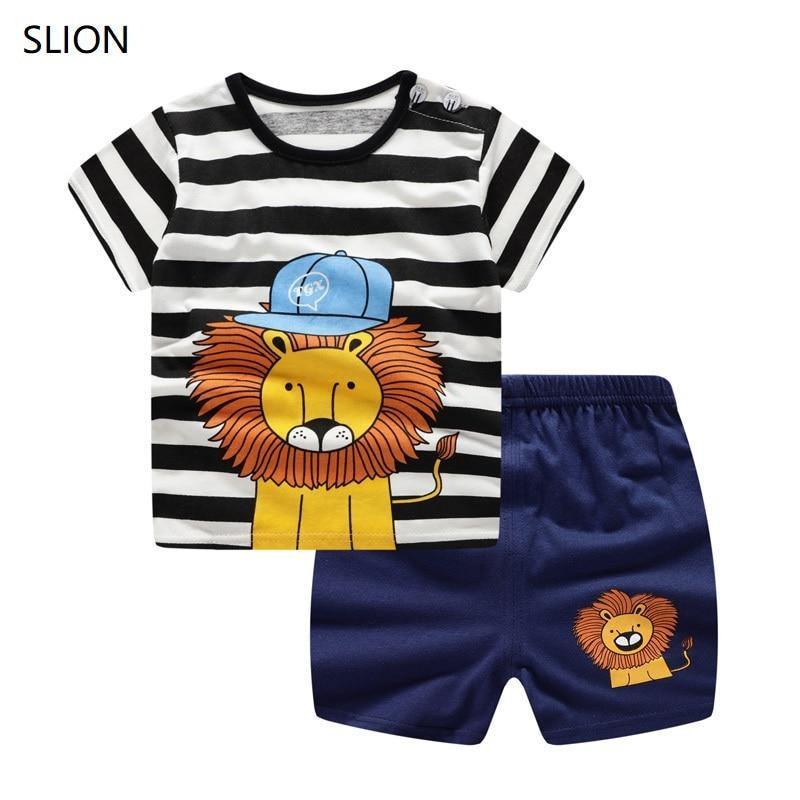 Modern Baby Short Sleeve Clothing Set For Boys And Girls Cotton Underwear SuitSummer Pajamas for Kids