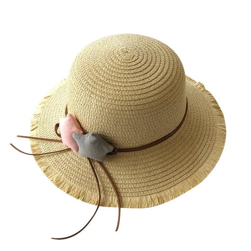 Girls Hats Children Raw Edge Straw Hat For Girls Kids Sun Cap Girls  Hat Baby Beach Caps In leegant Modern Design