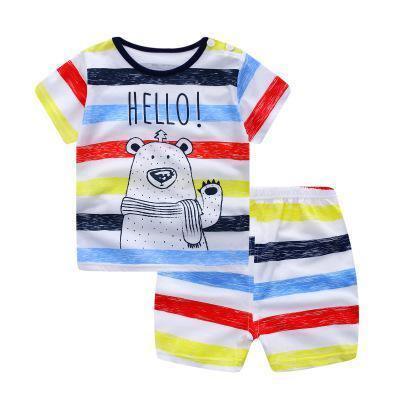 Modern Baby Short Sleeve Clothing Set For Boys And Girls Cotton Underwear SuitSummer Pajamas for Kids