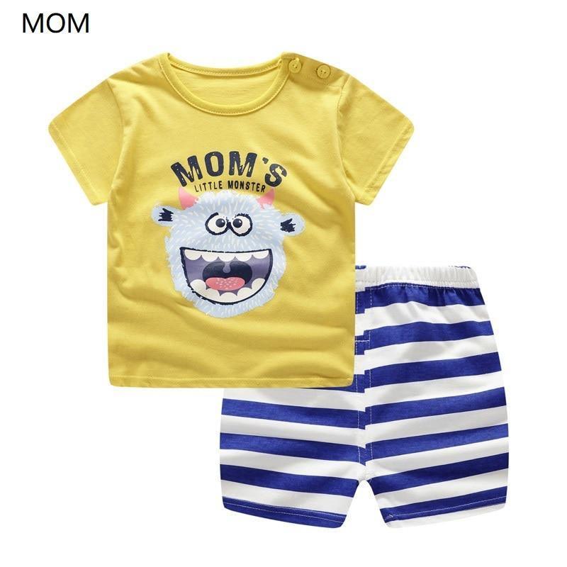 Modern Baby Short Sleeve Clothing Set For Boys And Girls Cotton Underwear SuitSummer Pajamas for Kids
