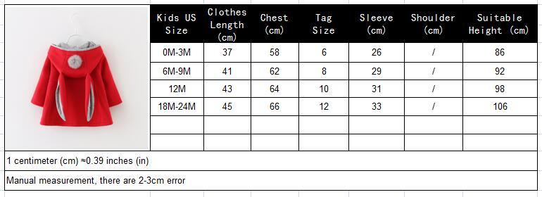 Baby Girls Coat Winter Spring Baby Girls Princess Coat Jacket Rabbit Ear Hoodie Casual Outerwear For Girl Infants Clothing Jacket Luxury Style