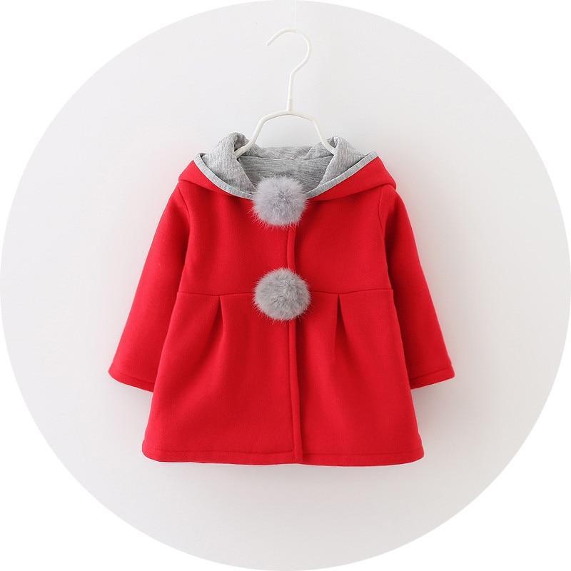 Baby Girls Coat Winter Spring Baby Girls Princess Coat Jacket Rabbit Ear Hoodie Casual Outerwear For Girl Infants Clothing Jacket Luxury Style
