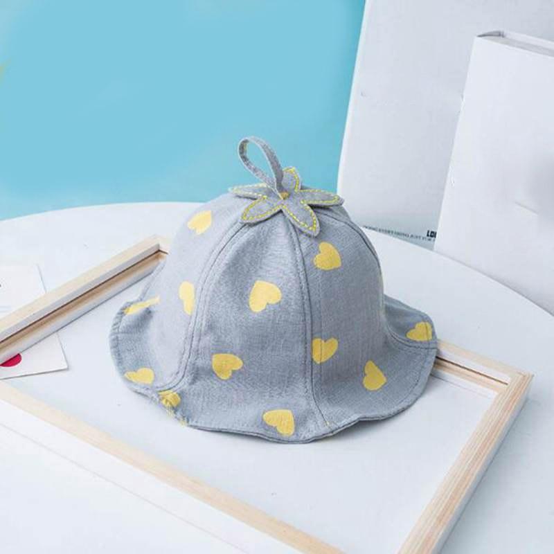 Lovely Baby Hat Soft Cotton Bucket Hat For Baby Boys and Girls Cartoon Bear Star Prints Cap Kids Fishing Hat