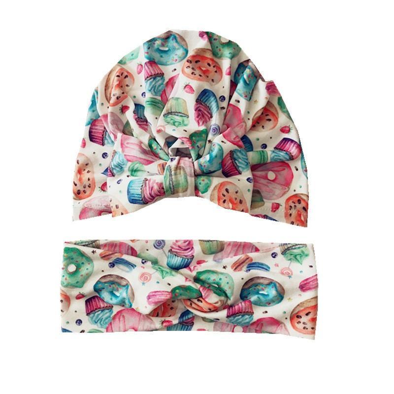 Luxury Mdoern Set 2PCS Baby and Mom Headbands Set Flower Bowknot Newborn Turban Cross-tied Mommy Headband Bow