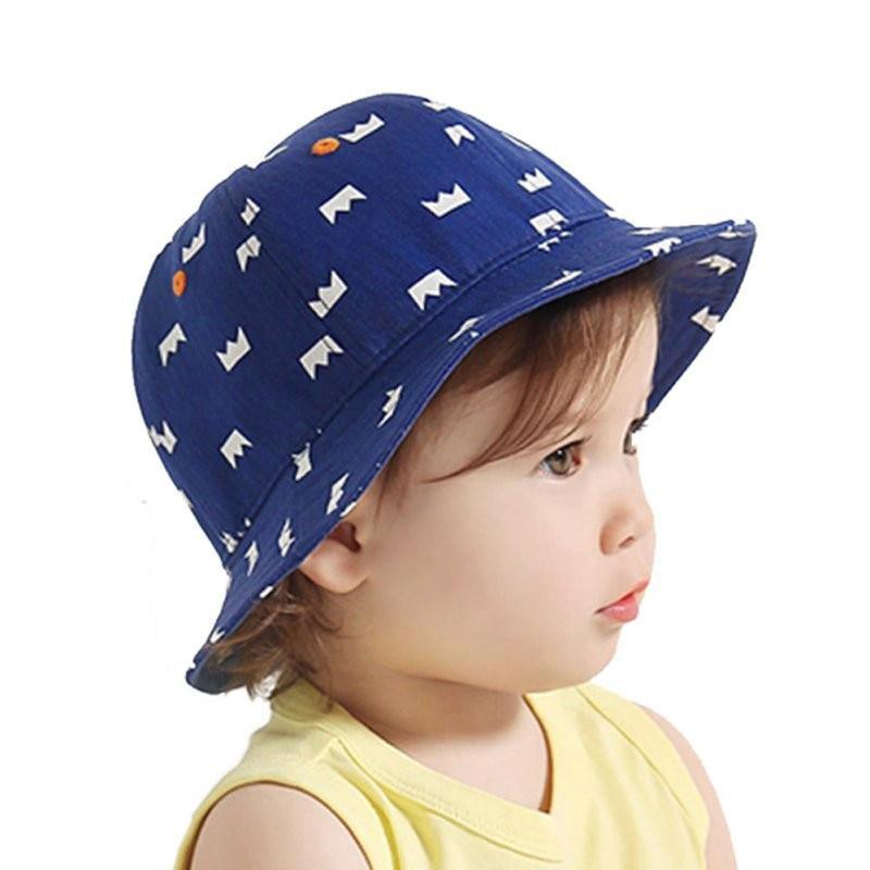 Lovely Baby Hat Soft Cotton Bucket Hat For Baby Boys and Girls Cartoon Bear Star Prints Cap Kids Fishing Hat