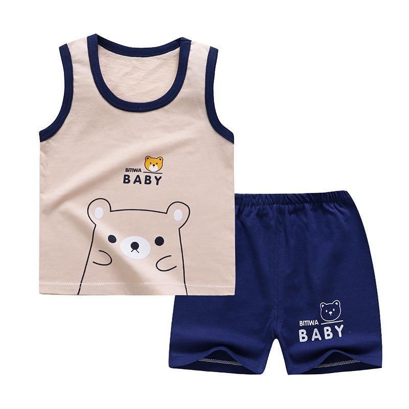 Modern Baby Short Sleeve Clothing Set For Boys And Girls Cotton Underwear SuitSummer Pajamas for Kids