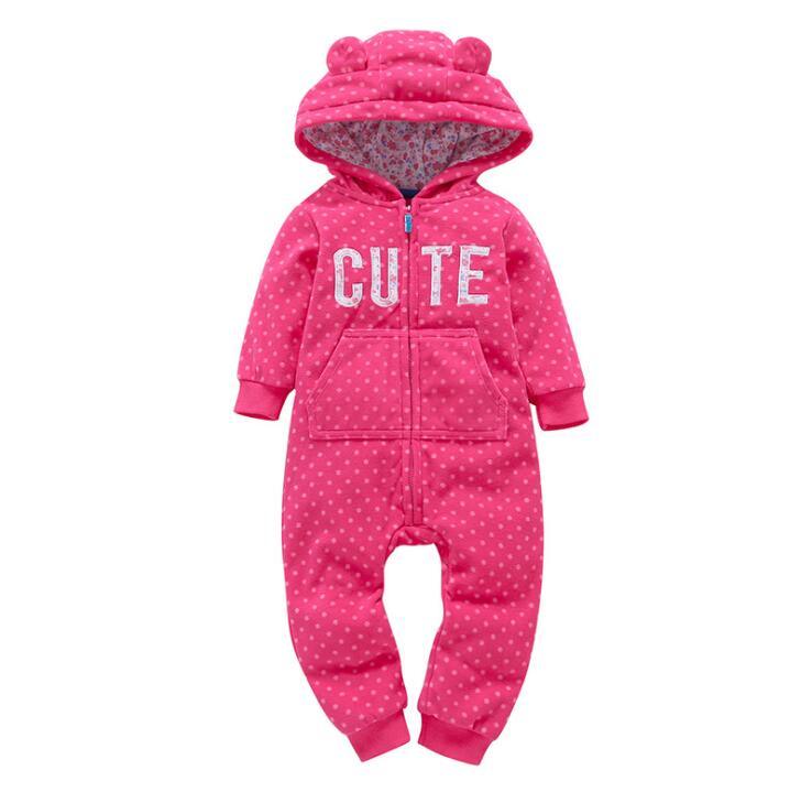 Modern Colorful Interesting Newborn Baby Unisex Warm Clothing Long Sleeved Cotton Romper For Kids