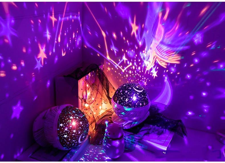 LED starry Night Light Projector Lamp For Baby And Children Sleep Room Interesting Light Shot Modern Lamp