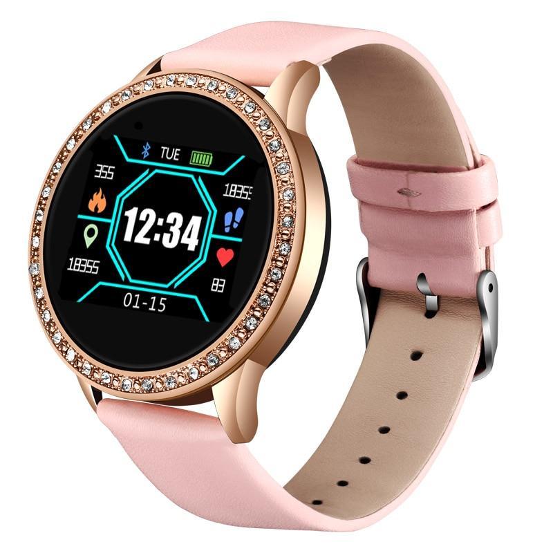 Luxury Ladies Smart Watch For Women With  Blood Pressure Heart Rate Monitor Fitness tracker And Sport Smart Band Alarm Clock Reminder Smartwatch