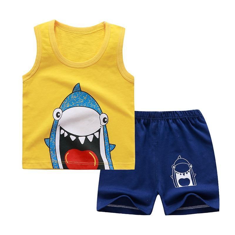 Modern Baby Short Sleeve Clothing Set For Boys And Girls Cotton Underwear SuitSummer Pajamas for Kids