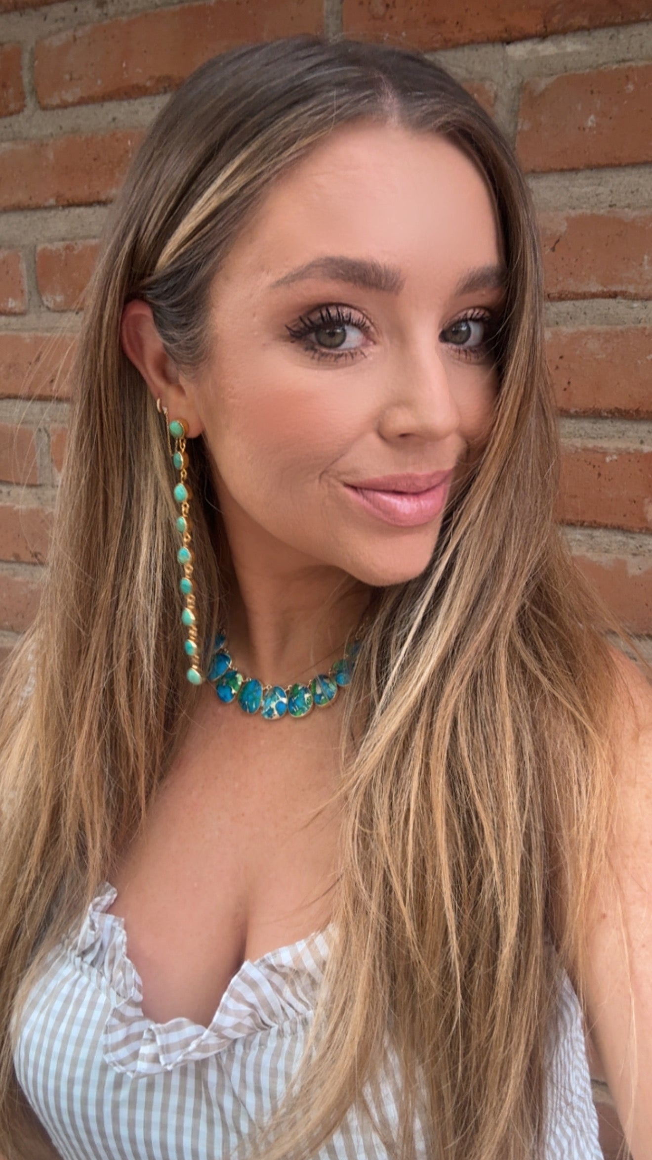 "THE GOLDEN COLLECTION" Handmade Natural Peacock Dahlia Gold Plated Necklace