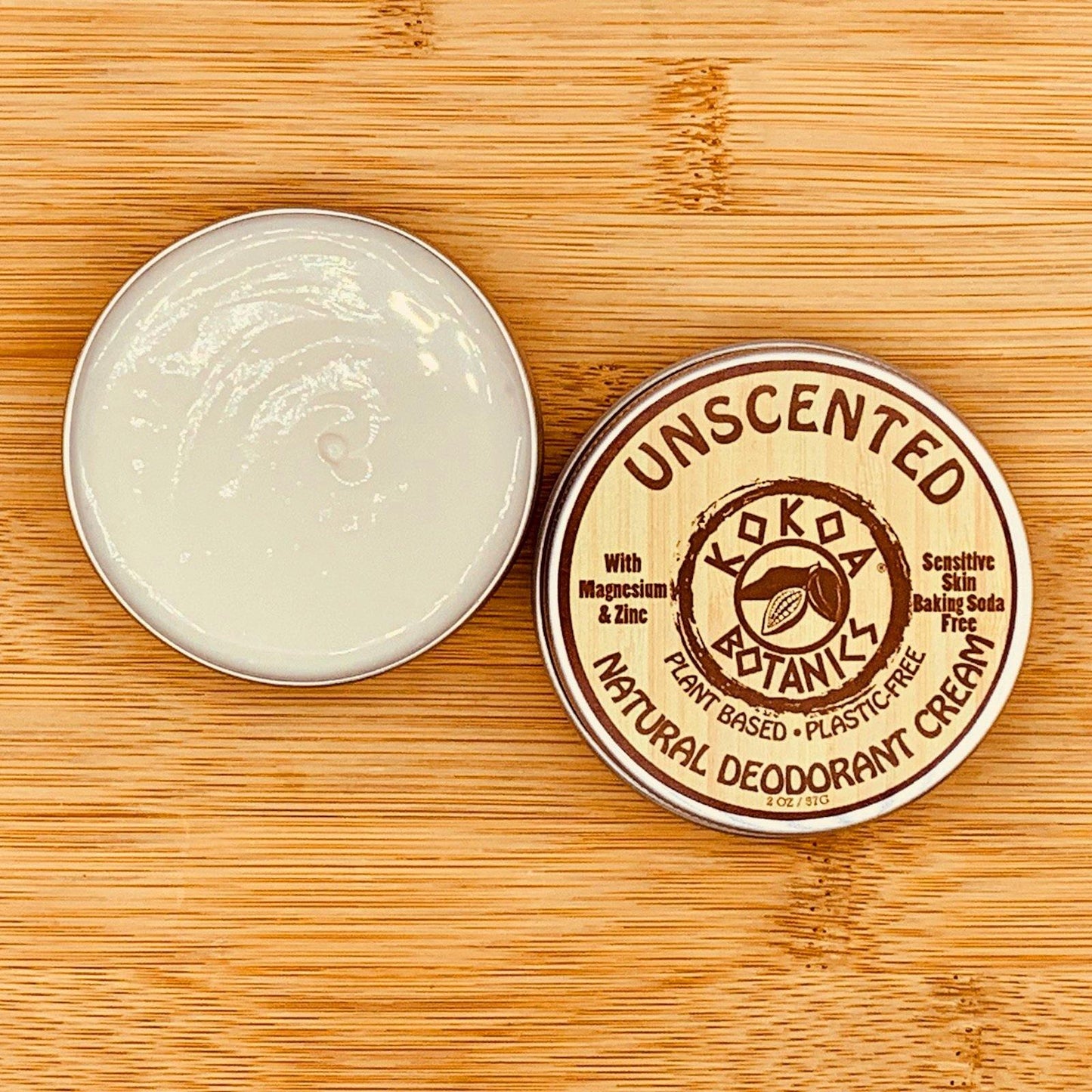 UNSCENTED - Natural Deodorant Cream - Sensitive Skin - Baking Soda-Free 2.5 oz