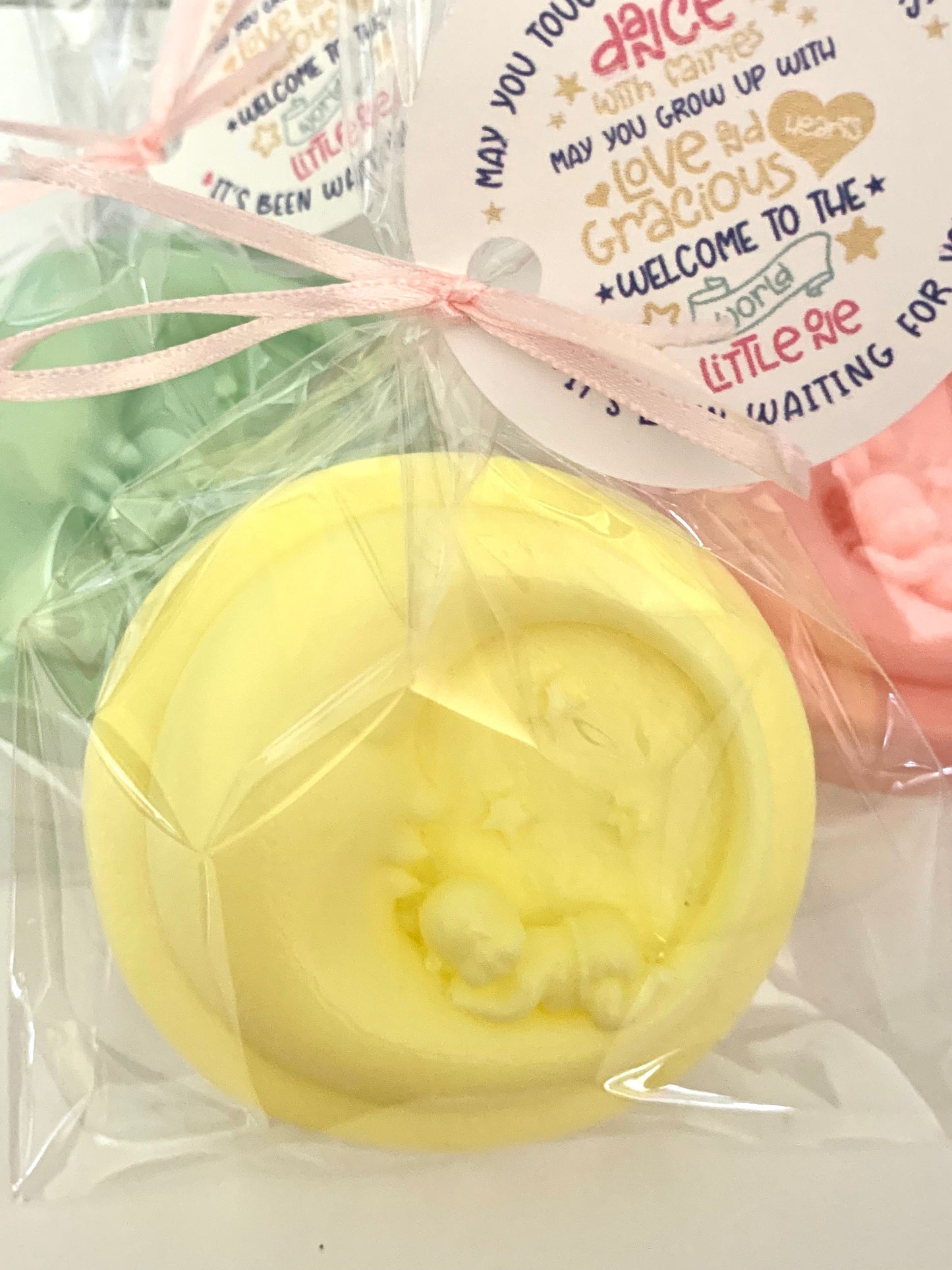 10 Baby Cradled in Moon Soap Favors For A Girl