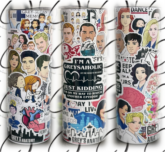 I'm A Greysaholic 20oz Skinny Tumbler