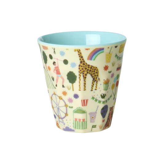 Kids Melamine Cup - Small - Fun Fair Mint Print - 5.4oz -
