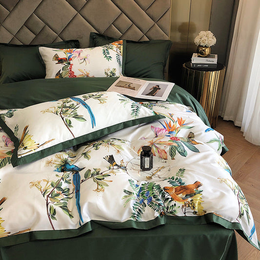 Luxury Birds Garden Long-Staple Cotton Bedding Set | 3CARATS