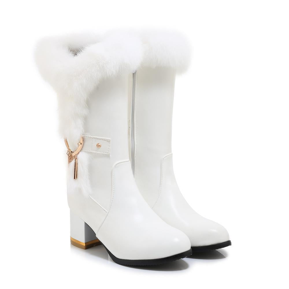 Winter Women's Chunky Heel High Heel Shoes