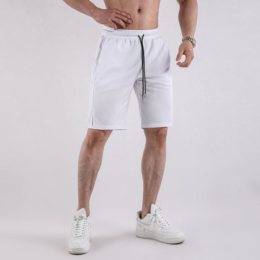Summer Men's New Quick-drying Mesh Shorts Sports Casual Soft Skin-friendly Fitness Breathable Elastic Capri Pants
