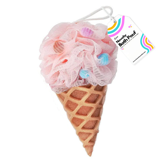 Strawberry Ice cream Bath Pouf