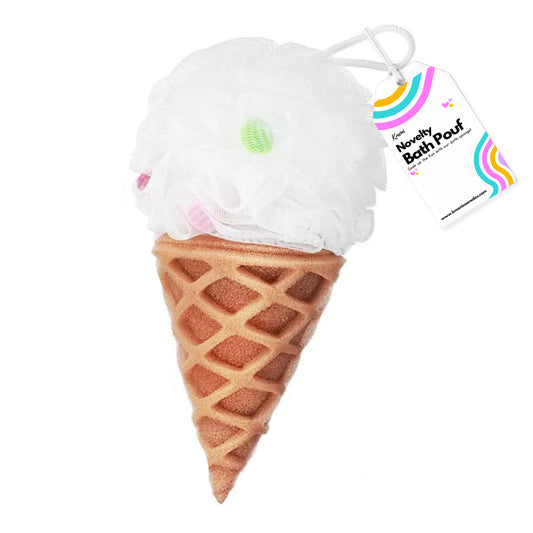 Vanilla Ice cream Bath Pouf