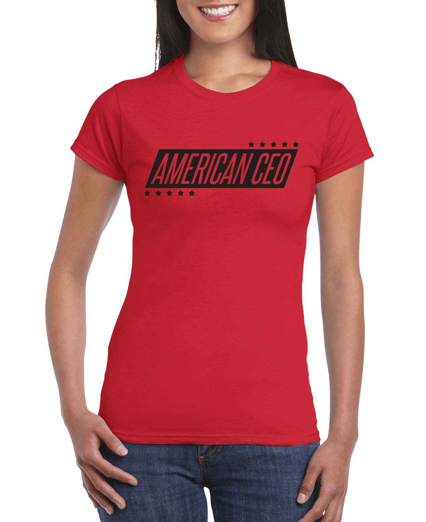 10 Stars American CEO Women’s Slim Fit T-Shirt