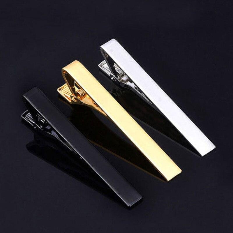 Simple Tie Clip Men Metal Copper Necktie Bar Clip Gold Silver Black 3 Bright Colors Best Gifts For Your Father Lover And Friends  Simple Classic Bar Clasp Practical Necktie Accessories Fashion Men Tie Clips Luxury Clothing Jewelry